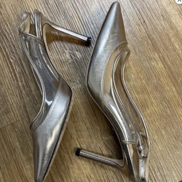 Jimmy Choo Rose Gold and Clear Sling Back Heel - Picture 6 of 7